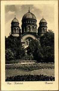 Latvia WW2 Vintage Riga Katedrale Postcard V.UPITIS TEVIJA #135