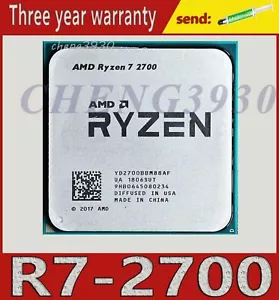 AMD Ryzen 7 2700 8-core 16-thread socket AM4 3.2GHz 65W R7 2700 CPU processor - Picture 1 of 1