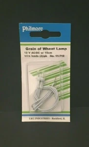 Pack Of 2 Philmore 11-712 12V AC/DC 50mA Grain Of Wheat Lamp w/ 15cm Wire Leads - Picture 1 of 1