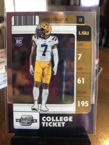 Derek Stingley Jr 2022 Chronicles Draft Picks Contenders Optic RC LSU Houston