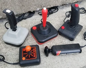 vintage Atari joysticks lot x5 Slik Stik Quickshot Boss Command Control - Picture 1 of 8