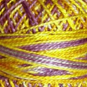 Valdani Perle Cotton Size 12 Embroidery Thread Amber Glow Variegated V110 - Picture 1 of 2