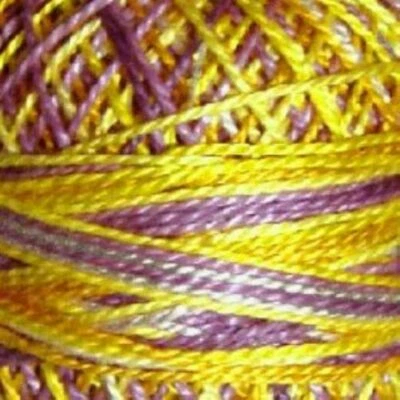 Valdani Perle Cotton Size 12 Embroidery Thread Amber Glow Variegated V110 - Image 1 of 2
