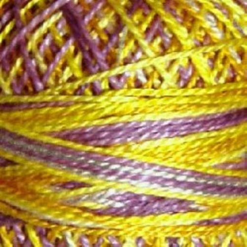 Valdani Perle Cotton Size 12 Embroidery Thread Amber Glow Variegated V110 - Image 1 of 2