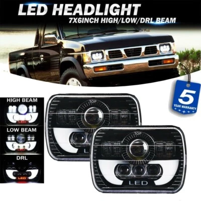 DOT 7x6 LED Headlights Hi/Lo Beam DRL for Ford E-100 E-150 E-250 E-350 Econoline - Image 1 of 4