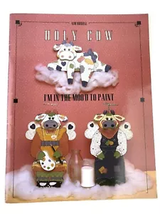 Maglietta country Holy Cow I'm In The Moo'd Mood da dipingere Kim Russell pittura tole - Foto 1 di 8
