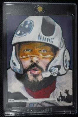 TOPPS Star Wars Rise of Skywalker ADAM EVERETT BECK Sketch Card SNAP WEXLEY PILO - Image 1 of 2