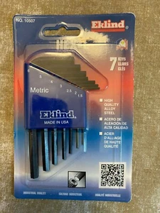 Eklind 10107 HEX L 7pc SAE Hex Key Set USA - Picture 1 of 3