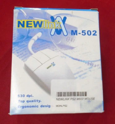 New! NEWlink 3 Button PS/2 MS Compatible Mouse (No scroll wheel) - Image 1 of 4