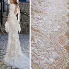 Soft Chantilly Lace Off white French Lace Fabric for Wedding Dress Baptism Gown