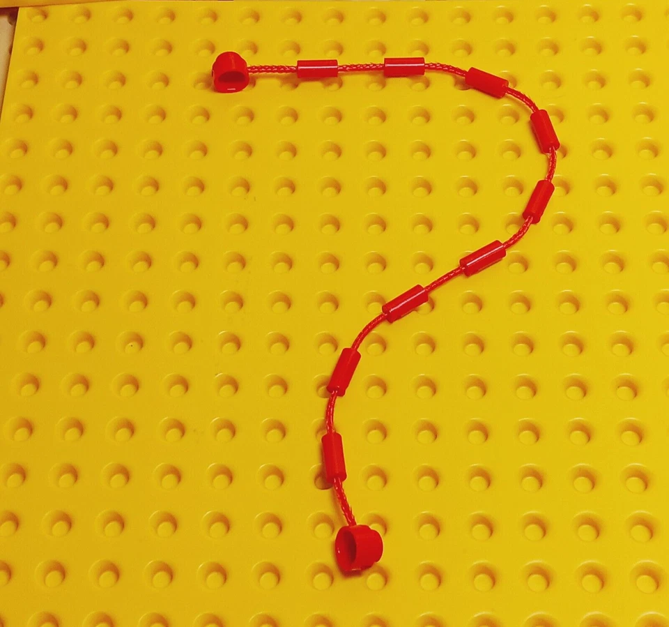 LEGO Climbing Rope RED Gear Hand Grips Double Ended Connectors Draw Bridge Build - Image 1 of 1