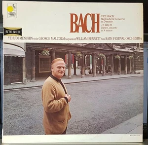 Menuhin, Malcolm, Bennett, Bath Festival - Clavecín de Bach, Triple Concierto LP - Imagen 1 de 3