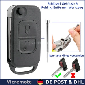 Schlüssel Gehäuse 2 Tasten für Mercedes Benz W168 W202 W208 W210 W124 SLK R170 - Bild 1 von 12