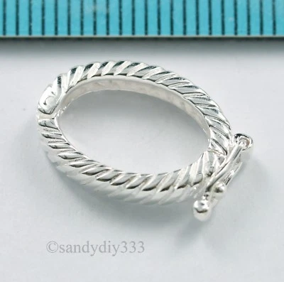 1x BRILLANTE PLATA ESTERLINA PERLA ACORTADOR CONECTOR BROCHE COLLAR 15mm #1025 Foto 1 de 3