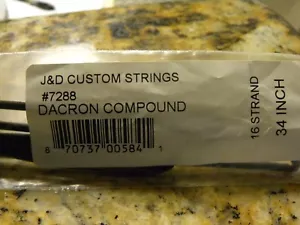 J & D Custom Strings #7288 Dacron Compound 16 Strand 34" - Picture 1 of 1