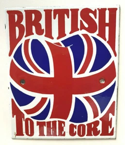 Patriotische 1980er Jahre britisches bis zum Kern Schild-Garnier Co-London-Union Jack Flagge-Apfel - Bild 1 von 9