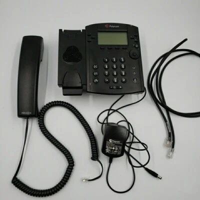 Polycom VVX 311 Display Business Office IP Phone 2201-48350-001 with AC Adapter - Image 1 of 4