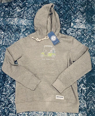 Life Is Good Mens Hoodie “this Is How I Roll” Golf Cart Heather Grey NWT Size S - Image 1 of 4