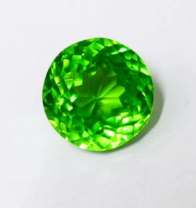 Round Cut 25.40 CT Extremely Rare Beautiful Light Green Peridot Loose Gemstone - Picture 1 of 7