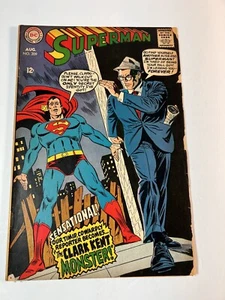 DC Comics Superman Issue #209 Comic Book The Clark Kent Monster! 1968 - Picture 1 of 5