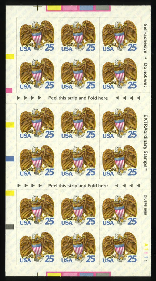 US #2431a 25¢ Eagle & Shield convertible booklet #2431 VF NH MNH - Image 1 of 1