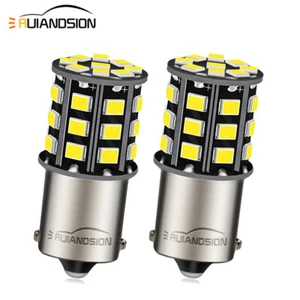 2X 1156 BA15S Reverse LED weiße Anzeige rot gelb Stopp Bremsleuchte Glühbirne 12-24V - Bild 1 von 9