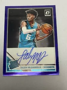 2019-20 Donruss Optic Rated Rookie Purple Jalen McDaniels RC 1/49 ebay 1/1 - Picture 1 of 2