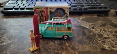 Corgi Toys 1960s Mint amazing #485 BMC Mini Countryman with figure, surfboards - Image 1 of 4