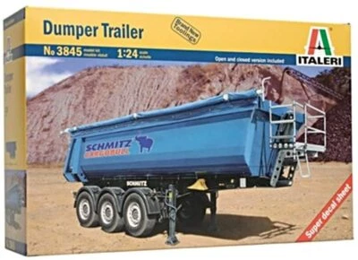 ITALERI 1:24 KIT IN PLASTICA RIMORCHIO DUMPER TRAILER LUNGHEZZA 37 CM   ART 3845 - Immagine 1 di 3
