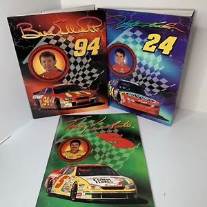 3 Top Flight 1998 3-Ring Binder Folders Nascar Racing Gordon Elliot Labonte EUC - Picture 1 of 15