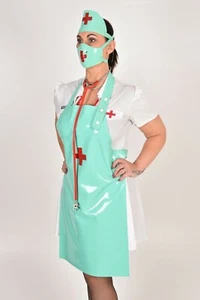 Fetish latex large medical apron (Colour Choice) - Picture 1 of 9