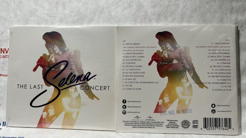 Rare CD & Dvd Edition Selena The Last Concert Disco Medley Funkytown Cumbia - Image 1 of 1