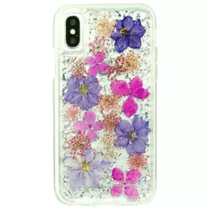 iPhone X Case-Mate Karat Purple Petals New XS 10 10s - Picture 1 of 6