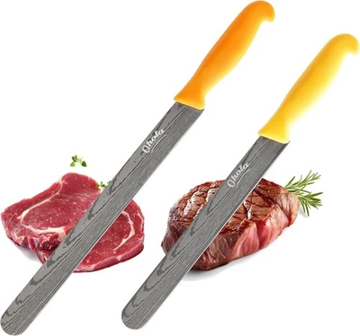 Cuchillo de pechuga de 2 piezas, cuchillo para tallar carne de 12 pulgadas y 10 pulgadas, acero inoxidable premium Foto 1 de 4