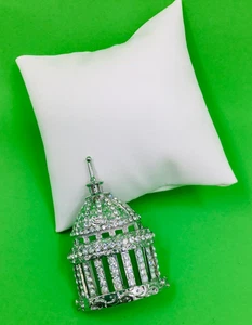 Vintage Silberfarbene Strass Tarosik Brosche - Bild 1 von 8