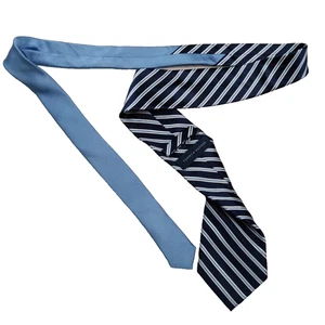 Tommy Hilfiger Seidenkrawatte Herren blau gestreift klassische Länge Smart Business - Bild 1 von 5