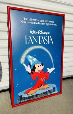 Vintage 1993 Walt Disney World FANTASIA Large 26”x40” Movie Poster Framed EUC - Image 1 of 4