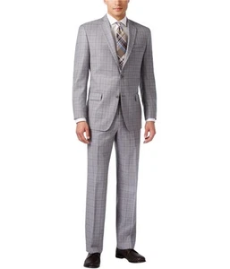 Michael Kors Mens Classic Plaid Two Button Formal Suit, gray, 40 Long, 33W x 38L - Picture 1 of 1