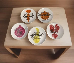 Juego de cinco platos vegetales aperitivos caja y barril 6,5" descontinuados - Imagen 1 de 5