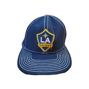 LA Galaxy Hat Cap Adidas Fitted L/XL Embroidered Logo Blue Yellow White - Picture 1 of 8