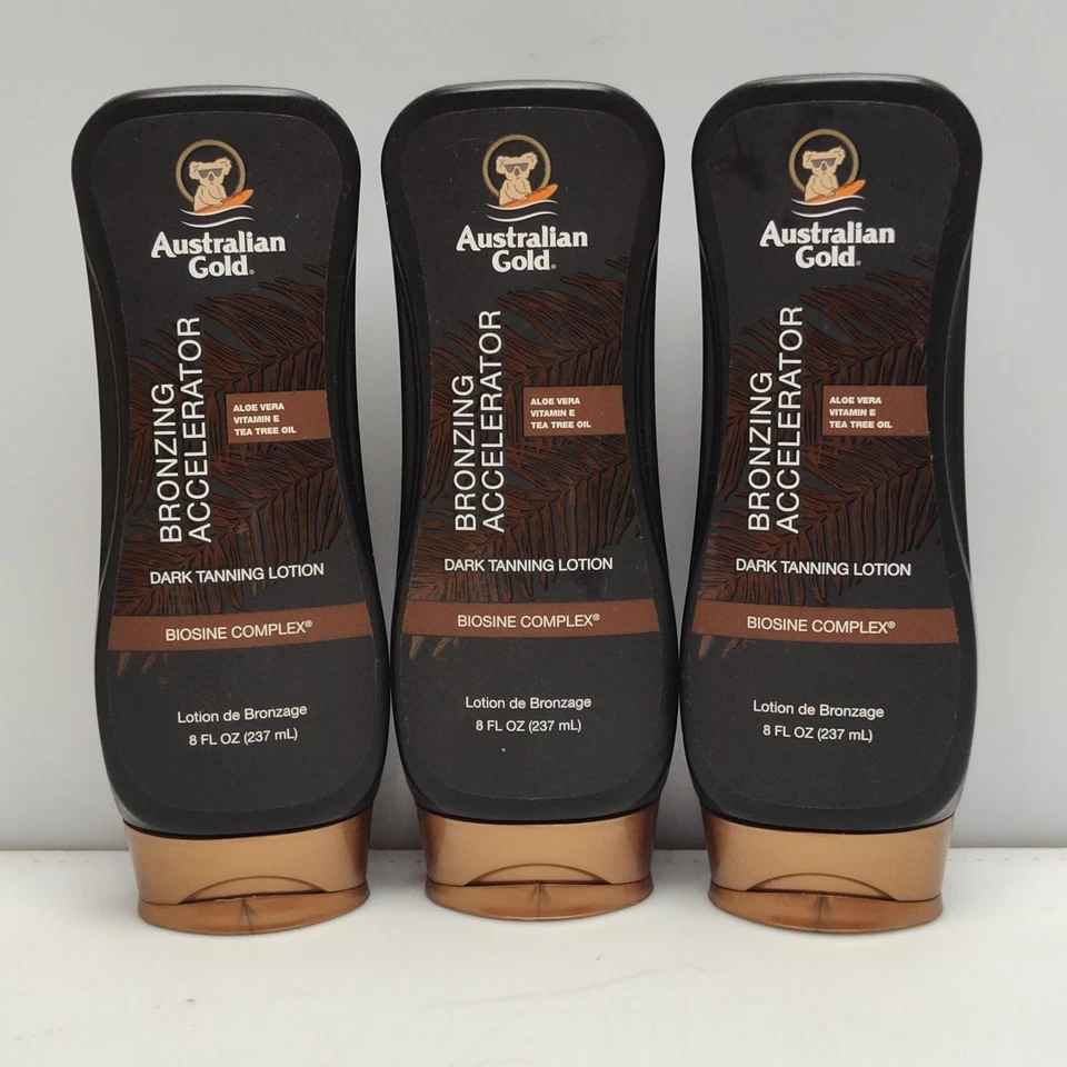Australian Gold Dark TANNING Accelerator Lotion With Bronzers 8oz