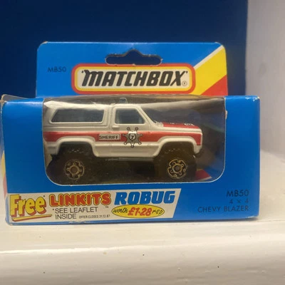 1983 vintage MATCHBOX MB50 CHEVY BLAZER SHERIFF 4x4 diecast  - Image 1 of 2