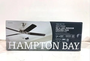 Hampton Bay 57269 Holly Springs 52" LED Brushed Nickel Ceiling Fan Light Kit - Picture 1 of 10