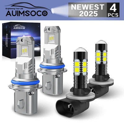 For 1999-2001 Dodge Ram 1500 2500 3500 LED Headlight Bulbs Hi-Lo Beam&Fog Light - Image 1 of 4
