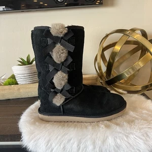 Koolaburra by UGG Boots Womens 9 Victoria Tall Black Shearling Comfort 1015875 - Picture 1 of 5