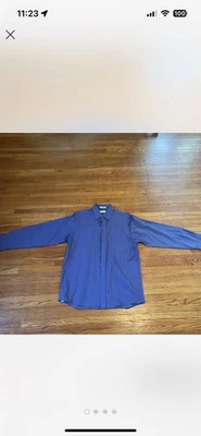 Van-Heusen Mens Large Dress Shirt Blue - Image 1 of 4