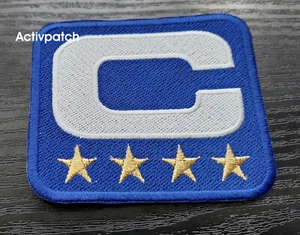 2019 L.A. RAMS 4 star gold CAPTAIN C PATCH NFL FOOTBALL SUPERBOWL EMBROIDERED - Picture 1 of 2