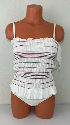 Traje de baño Tory Burch Costa de una pieza para mujer blanco talla múltiple pequeña Foto 1 de 4