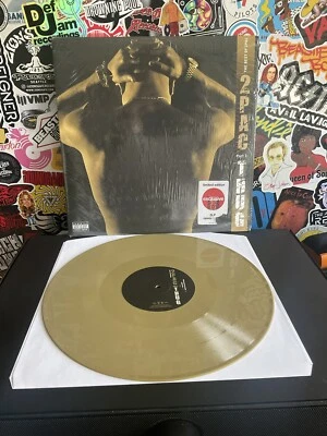 2PAC The Best Of Thug Part 1 VG++ 2LP GOLD VINYL W/HYPE STICKER  - Image 1 of 2