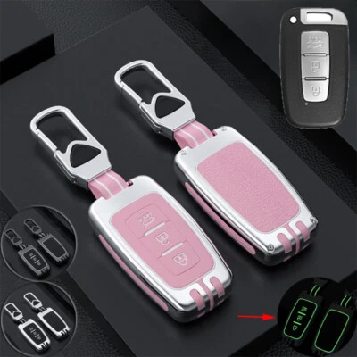 Alloy Silicone Car Key Fob Case Cover For Kia Sportage Forte Soul Optima Sorento Foto 1 de 4